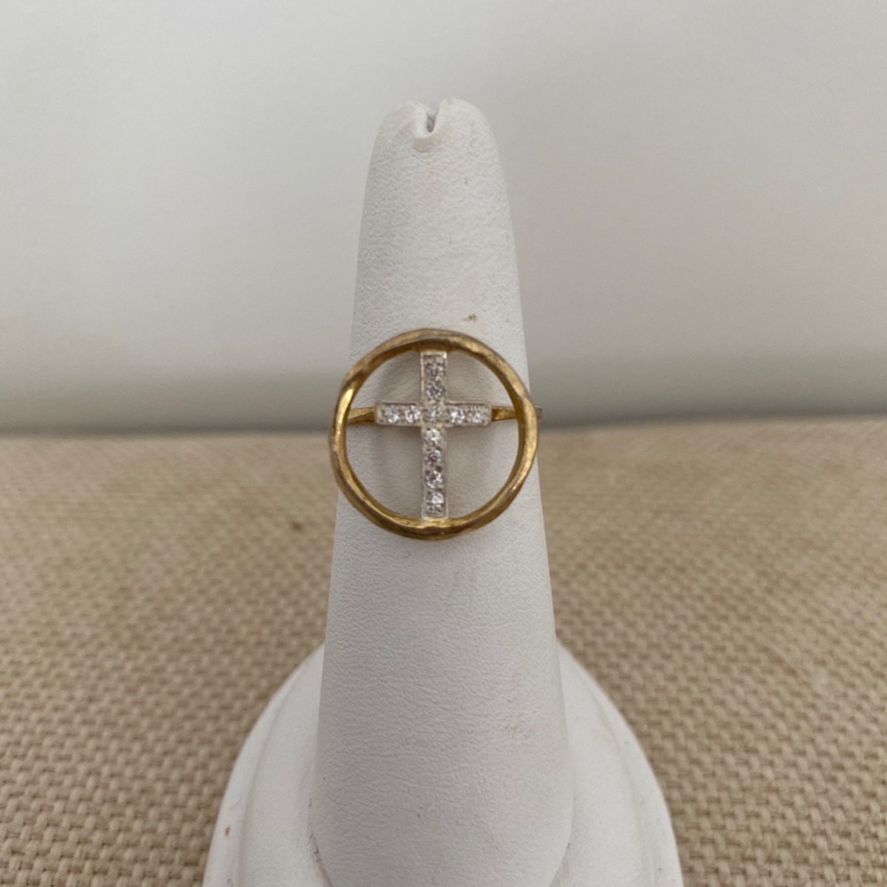 Gold Cross Ring - Picture 2 of 5
